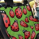 Cute Ladybug Pattern Print Pet Car Back Seat Cover