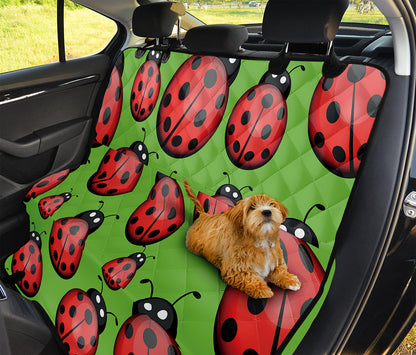 Cute Ladybug Pattern Print Pet Car Back Seat Cover