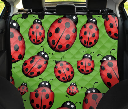 Cute Ladybug Pattern Print Pet Car Back Seat Cover