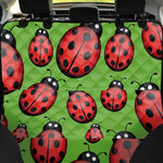 Cute Ladybug Pattern Print Pet Car Back Seat Cover