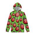 Cute Ladybug Pattern Print Pullover Hoodie