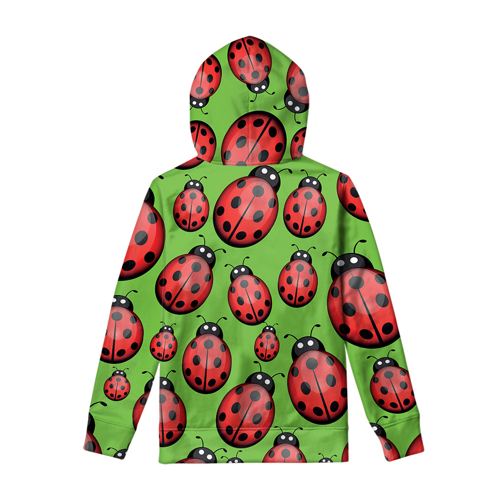 Cute Ladybug Pattern Print Pullover Hoodie