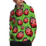 Cute Ladybug Pattern Print Pullover Hoodie