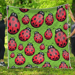 Cute Ladybug Pattern Print Quilt