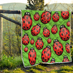 Cute Ladybug Pattern Print Quilt