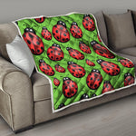Cute Ladybug Pattern Print Quilt