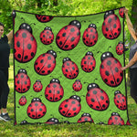 Cute Ladybug Pattern Print Quilt