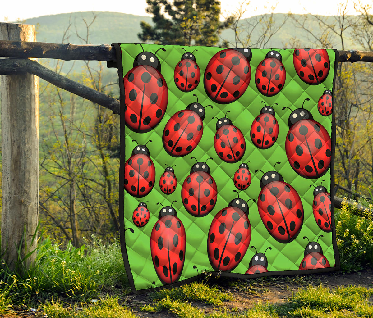 Cute Ladybug Pattern Print Quilt