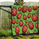 Cute Ladybug Pattern Print Quilt