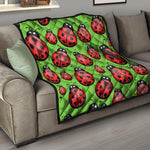 Cute Ladybug Pattern Print Quilt