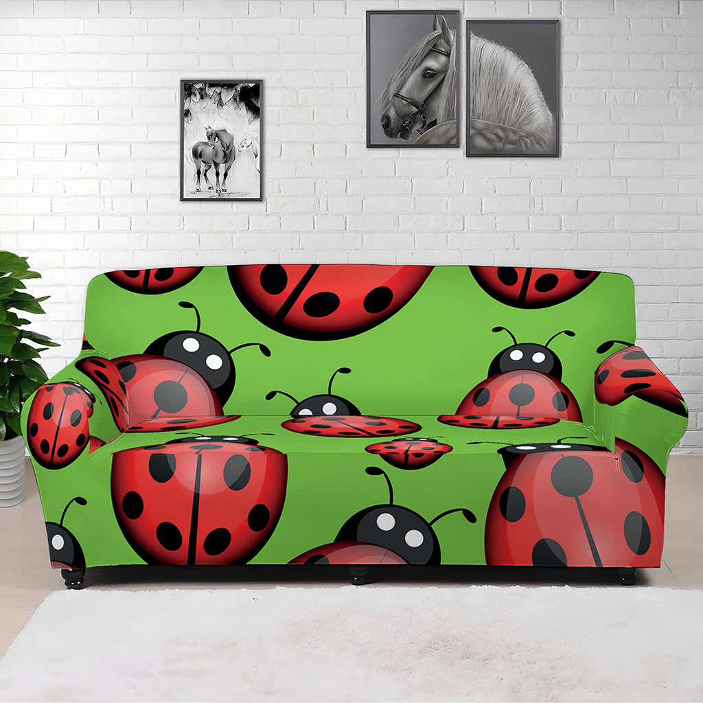 Cute Ladybug Pattern Print Sofa Cover