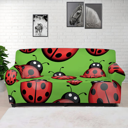 Cute Ladybug Pattern Print Sofa Cover