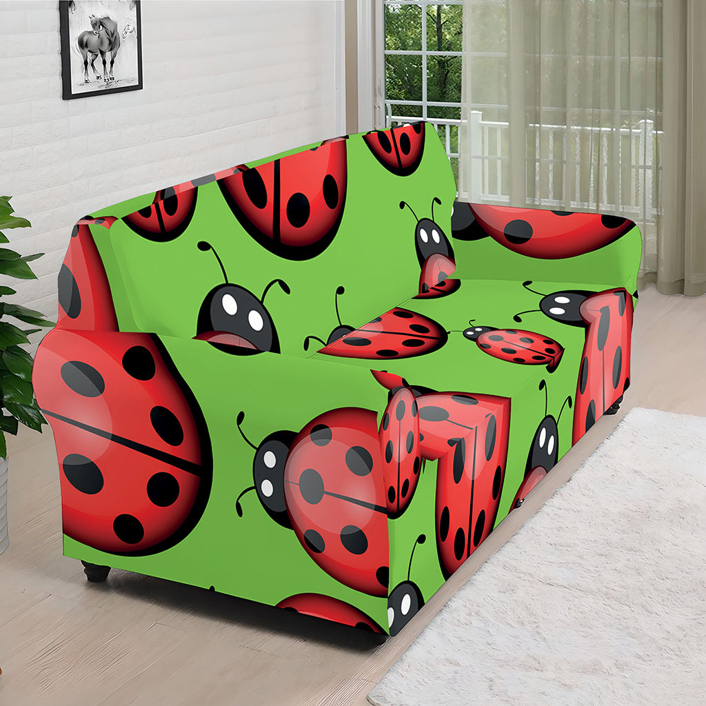 Cute Ladybug Pattern Print Sofa Cover