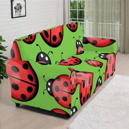 Cute Ladybug Pattern Print Sofa Cover