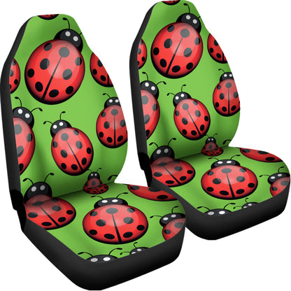 Cute Ladybug Pattern Print Universal Fit Car Seat Covers