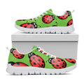 Cute Ladybug Pattern Print White Running Shoes