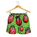 Cute Ladybug Pattern Print Women's Shorts