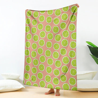 Cute Lime Pattern Print Blanket