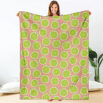 Cute Lime Pattern Print Blanket