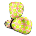 Cute Lime Pattern Print Boxing Gloves