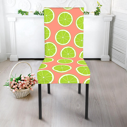 Cute Lime Pattern Print Dining Chair Slipcover