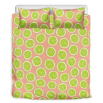 Cute Lime Pattern Print Duvet Cover Bedding Set