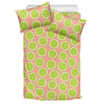 Cute Lime Pattern Print Duvet Cover Bedding Set