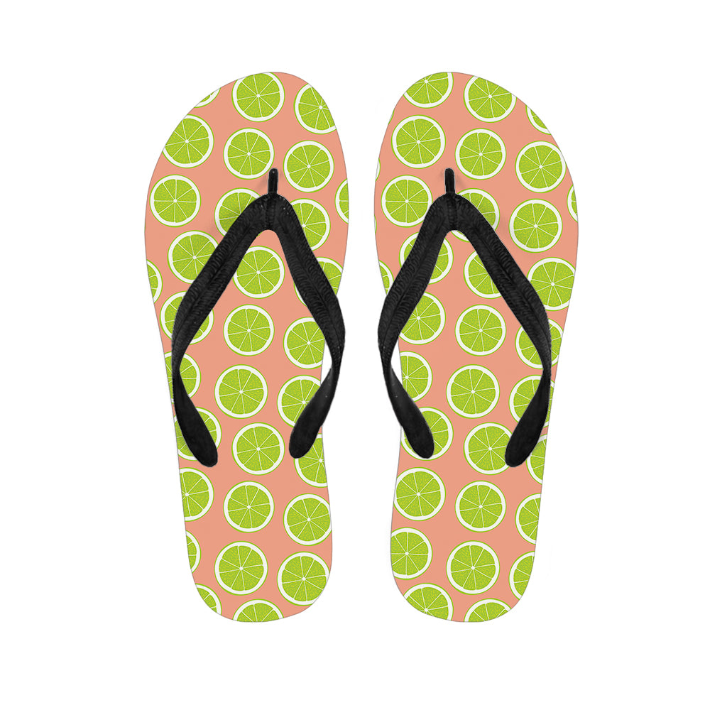 Cute Lime Pattern Print Flip Flops