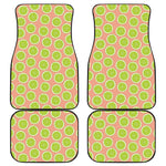 Cute Lime Pattern Print Front and Back Car Floor Mats