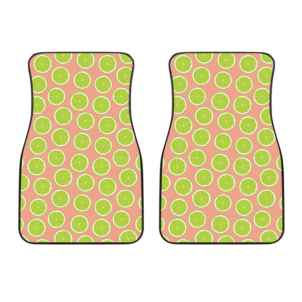 Cute Lime Pattern Print Front Car Floor Mats