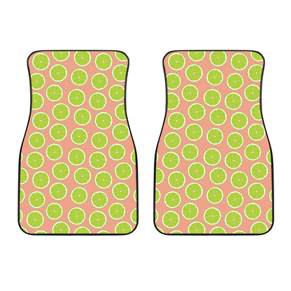 Cute Lime Pattern Print Front Car Floor Mats