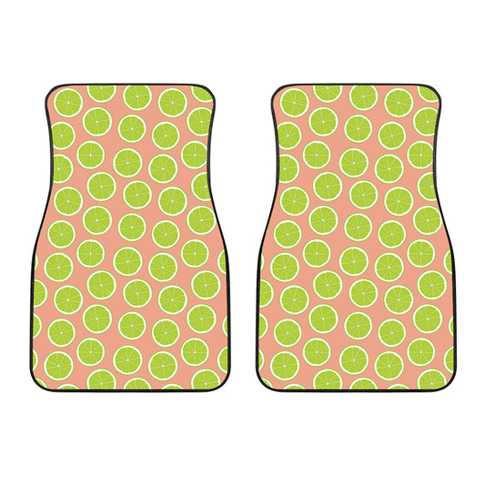 Cute Lime Pattern Print Front Car Floor Mats