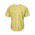 Cute Lime Pattern Print Men's Baseball Jersey