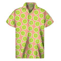 Cute Lime Pattern Print Men's Short Sleeve Shirt