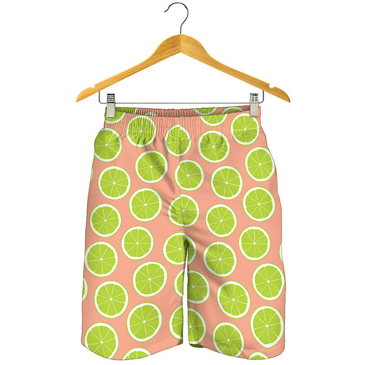 Cute Lime Pattern Print Men's Shorts
