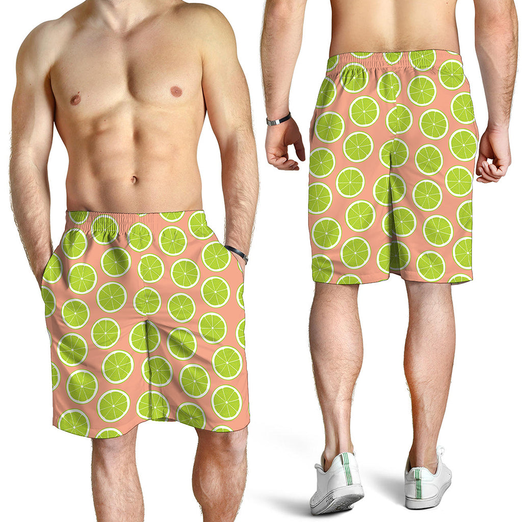 Cute Lime Pattern Print Men's Shorts