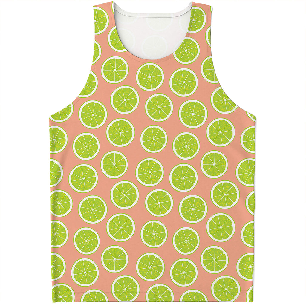 Cute Lime Pattern Print Men's Tank Top