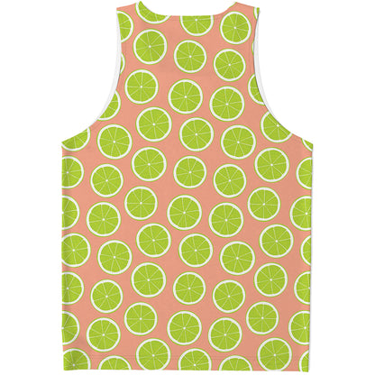 Cute Lime Pattern Print Men's Tank Top