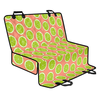 Cute Lime Pattern Print Pet Car Back Seat Cover