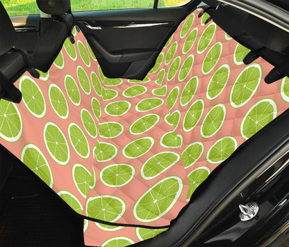 Cute Lime Pattern Print Pet Car Back Seat Cover