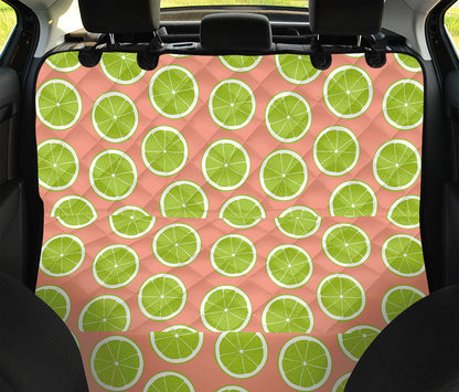 Cute Lime Pattern Print Pet Car Back Seat Cover