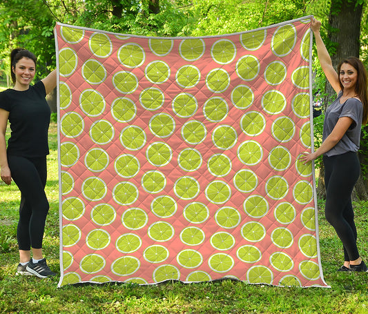 Cute Lime Pattern Print Quilt