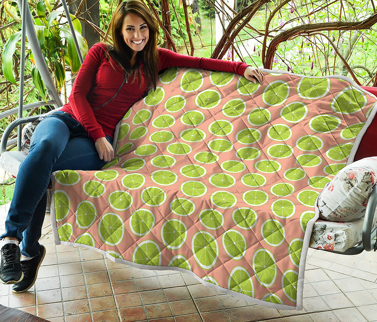 Cute Lime Pattern Print Quilt