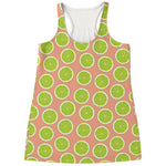 Cute Lime Pattern Print Women's Racerback Tank Top