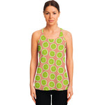 Cute Lime Pattern Print Women's Racerback Tank Top