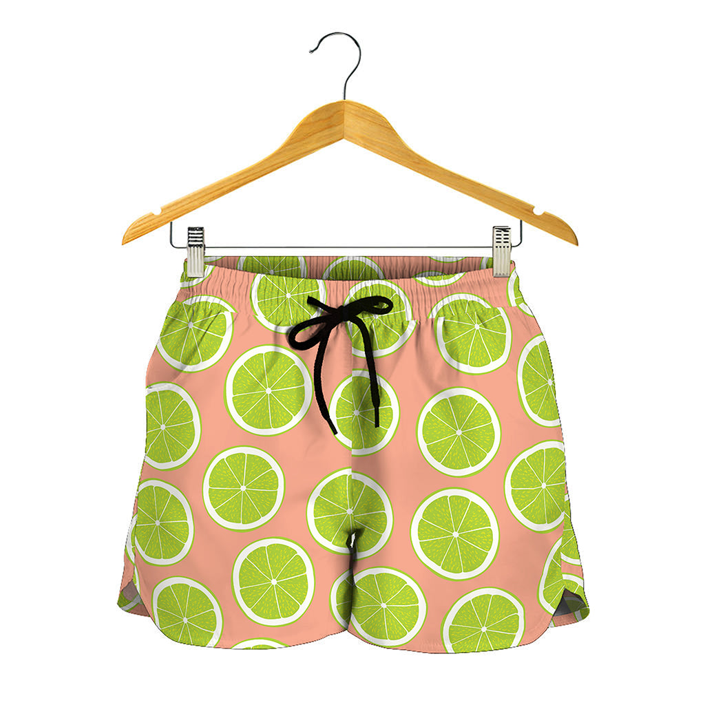 Cute Lime Pattern Print Women's Shorts