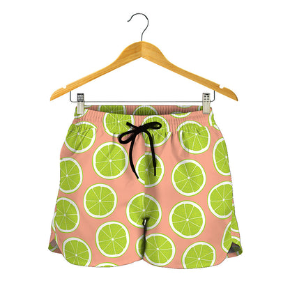 Cute Lime Pattern Print Women's Shorts