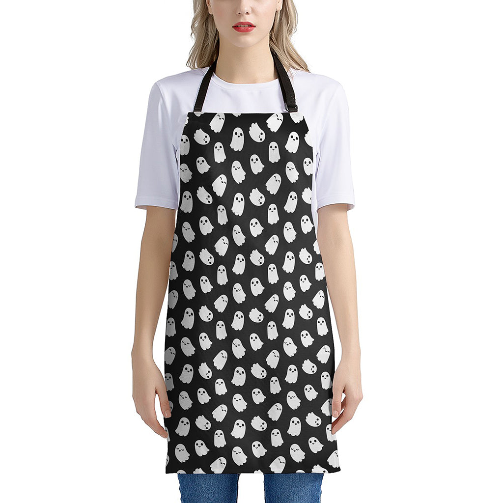 Cute Little Ghost Pattern Print Apron