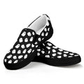 Cute Little Ghost Pattern Print Black Slip On Sneakers