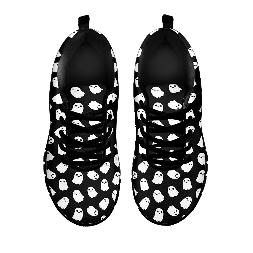 Cute Little Ghost Pattern Print Black Sneakers